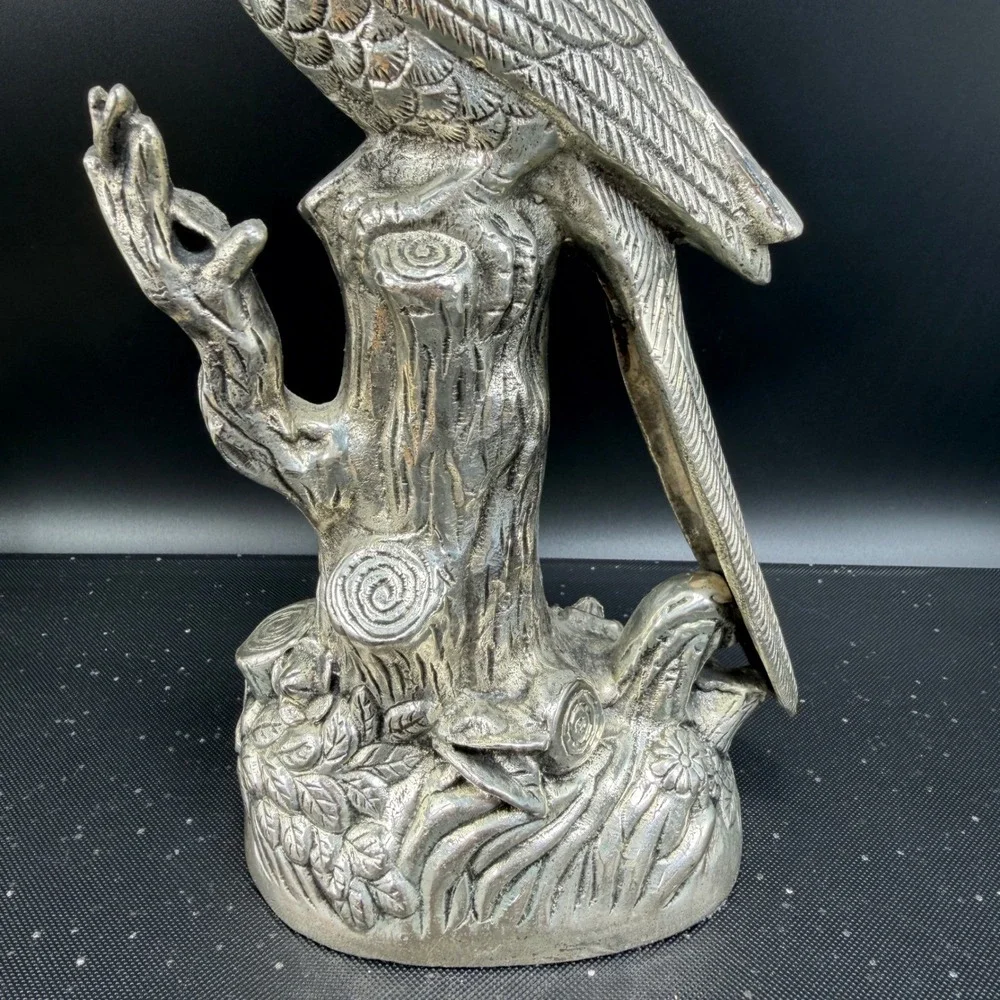 Vintage EPNS Silver Plate Parrot Bird Figurines Pair 10